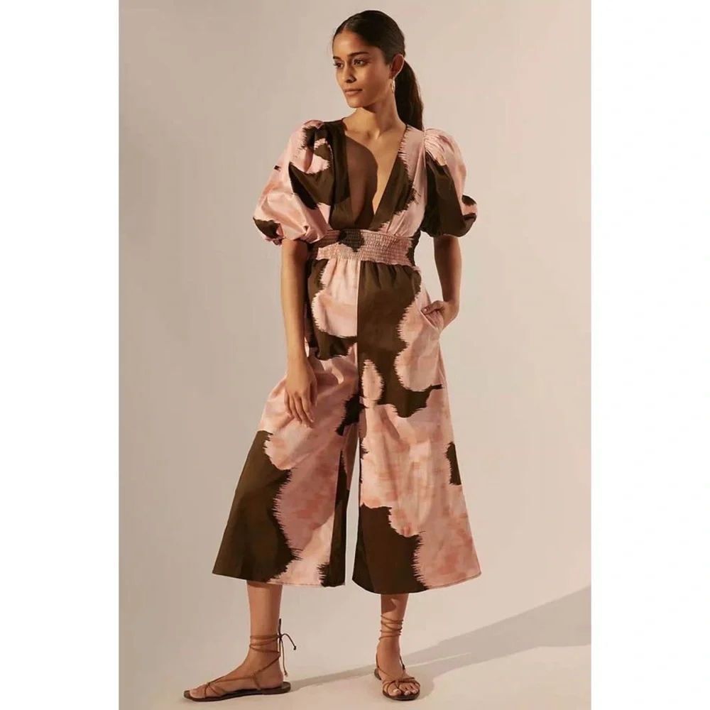 Anthropologie Hutch V-Neck Jumpsuit